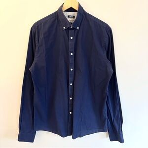 Izod Men's Dark Blue Casual Button Down Shirt